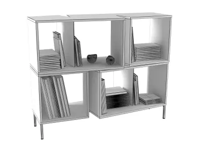 Cuts Bookshelf Composition 1 3D model