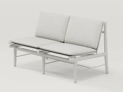 DWR Finn Two-Seater Sofa 3D model