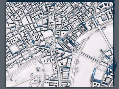 Part of London City United Kingdom 3D print model