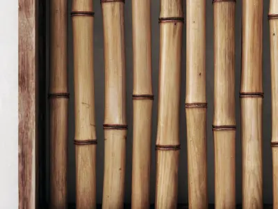 Bamboo decor frame 3D model