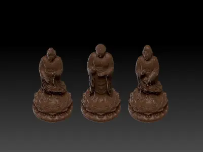 Three Saint Buddhas  3D print model