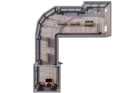 Textile Showroom Design 3D model