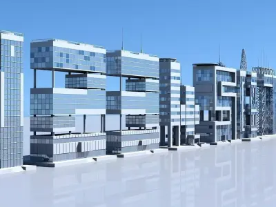 Numbers Skyscrapers 3D model