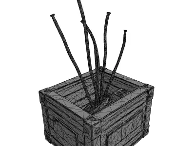 Danger Crate Electronic Device Prop Low-poly 3D model