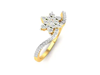 Diamond Ring For Women 3d Print Model 3D print model 3