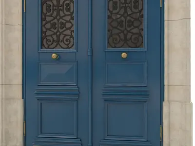 Entrance classic door 29 3D model