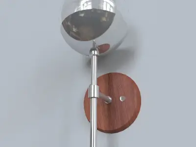 light 5 modern wall sconce with glass globe 3D model