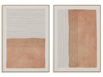 Abstract Painting Frame set 3D model 459
