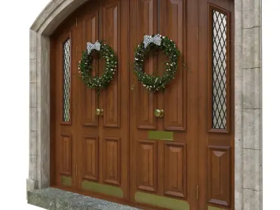 Entrance classic door 05  3D model