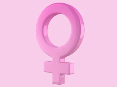 Female Gender Symbol 3D model