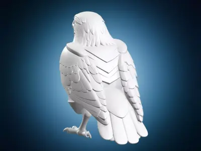 Raven Bird Sculpture 3D print model