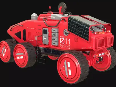 Mars Rover Concept-2-Red 3D model