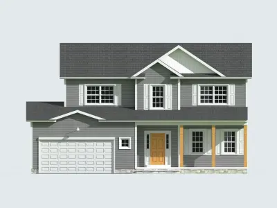 Cape Cod House 9 3D model