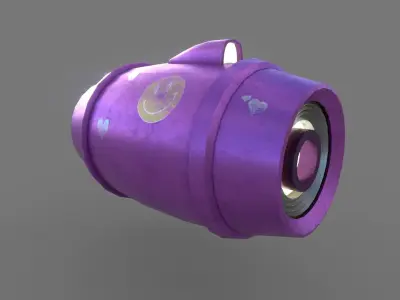 Mega Buster - Girl Hand Cannon - SciFi Weapon Low-poly 3D model