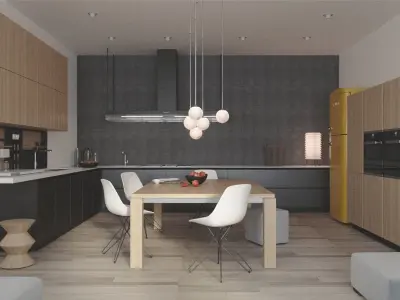 living room 3D model 122