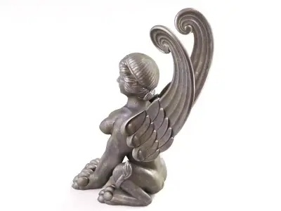 Sphinx Sculpture Low-poly 3D model