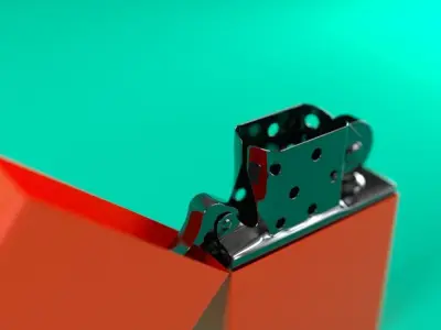 High Poly Realistic Zippo Lighter 3D model