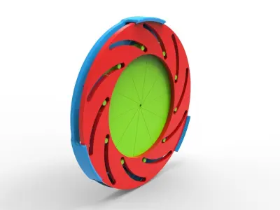 iris diaphragm mechanism 3D print model