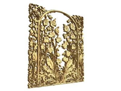 decor set wall panel ornament mural CNC 04 3D print  3D print model purchase