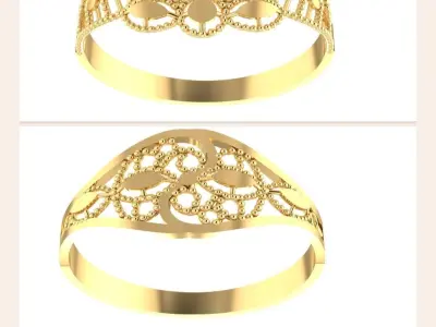 LADIES RING 3D print model 4