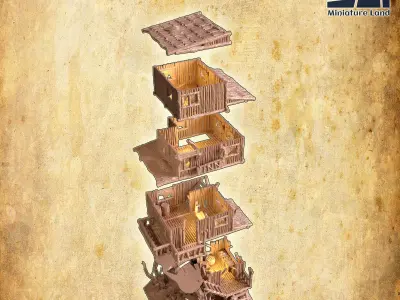 Swamp Inn Tabletop Terrain 28 mm 3D print model