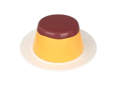 Pudding v1 002 Low-poly 3D model