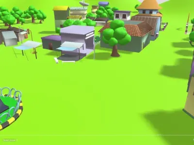 Motu patlu furfari nager village town 3D model