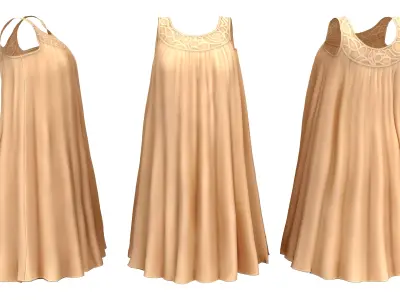 Tent Dress Low-poly 3D model