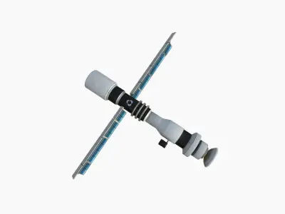 Satellite C07 Dirt Blue - SciFi Space Design Low-poly 3D model