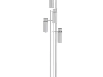 OSMAN 4 floor lamp with four glass shades 3D model