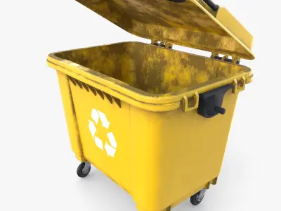 Dumpster v3 weathered 3D model