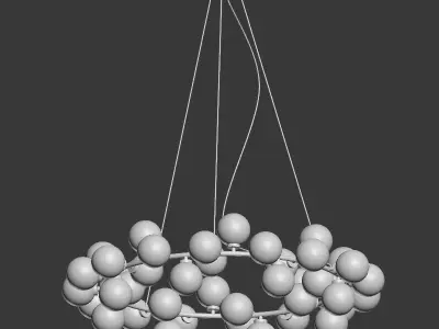 Chandelier Inflora 45 plafonds by Atelier Aret  3D model