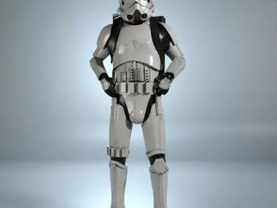 Stormtrooper Imperial assets Low-poly 3D model