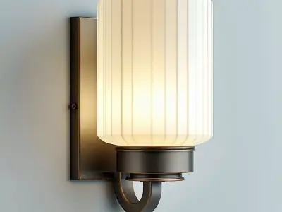 Modern Wall Sconce Lamp Fixture Low-poly 3D model