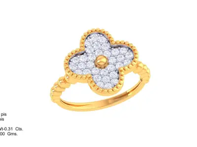 Women Ring Render 3dm STL OBJ FBX Details  3D print model 4