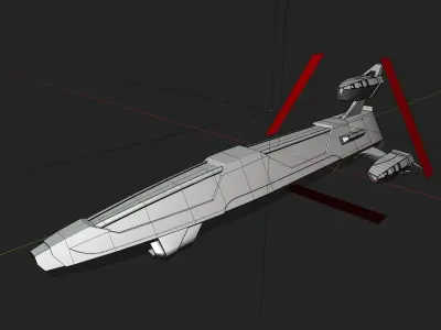 Sci-fi Spaceship 3D model from CGTrader