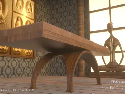 spa bed 3d model 3D model