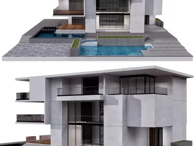 MODERN HOUSE NO13 A 3D model