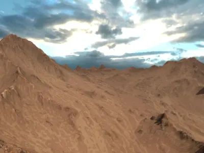 Terrain Set unity desert 3D model