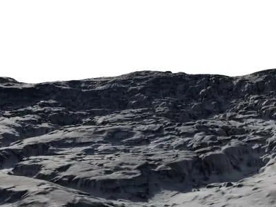 The surface of a crater  The surface of an alien planet  3D model