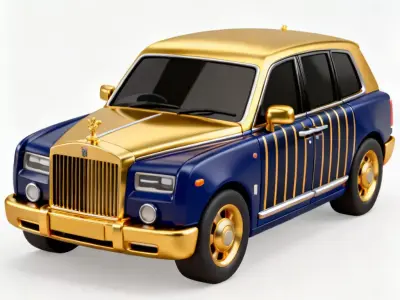 The Royal Navigator Deep Blue SUV 3D Model Low-poly 3D model