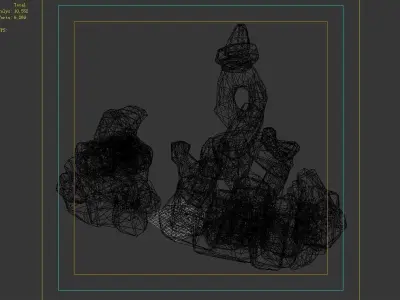 Capital - Garden - Rockery 05 3D model