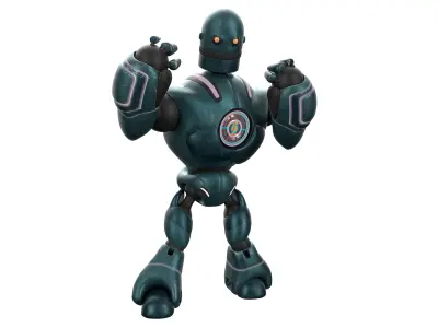 Robotic Character MAXIMUS WITH RIG Low-poly 3D model