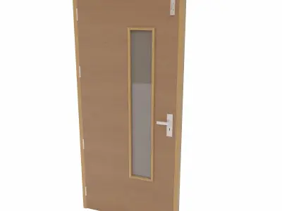 Office door  Low-poly 3D model