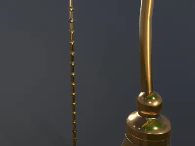 Retro Lamp Low-poly 3D model