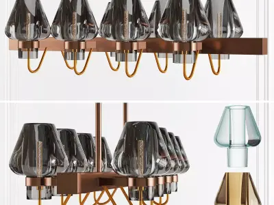 QUEEN LINE CHANDELIER 3D model