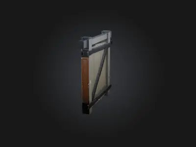Barricade Door Low-poly 3D model