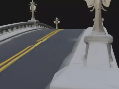 Road bridge 3d model 3D model