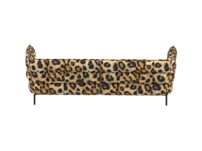 Leopard Print Modern Tufted Sofa  Low-poly 3D model