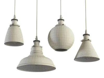 Aliexpress modern pendant Edison lamp light  3D model